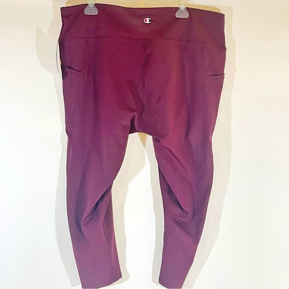 NWT Champion Dark Berry Pocket Compression Leggings - Picture 3 of 10